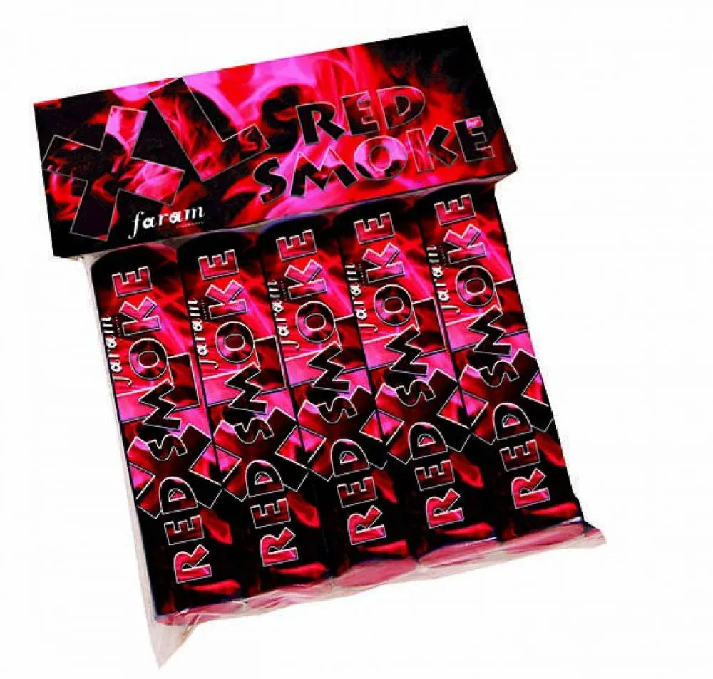Fumigènes 50-60 secondes rouges (fumée dense)