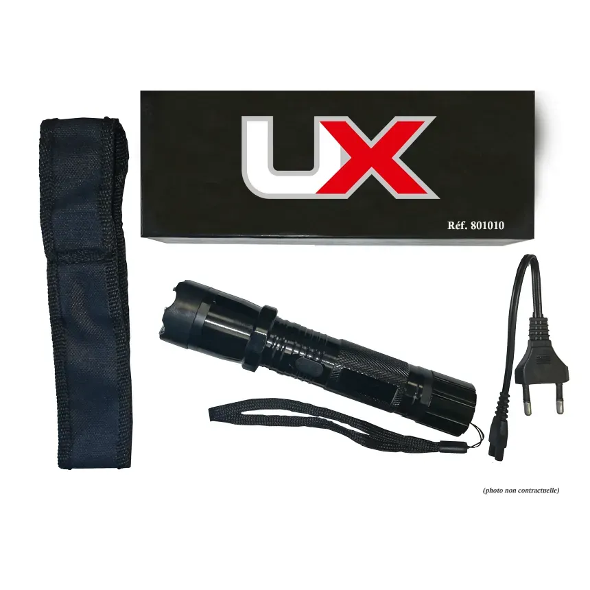 Shocker de défense lampe torche avec dragonne et étui nylon pour ceinture 2 400 000 V